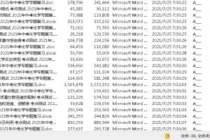 2021年中考化学专题复习考点测试word文档